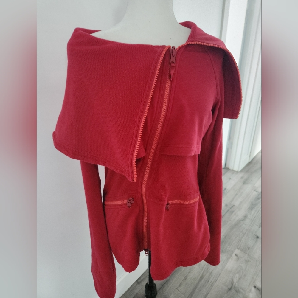 LULULEMON Red Cowel Neck Jacket size 10
